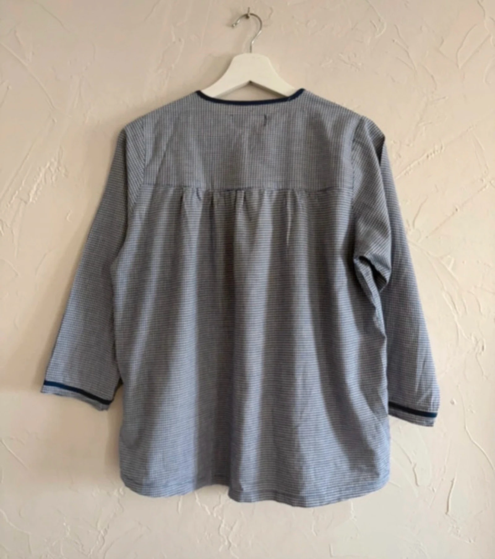 Vintage geruite blouse met borduursel maat 34 – photo 7